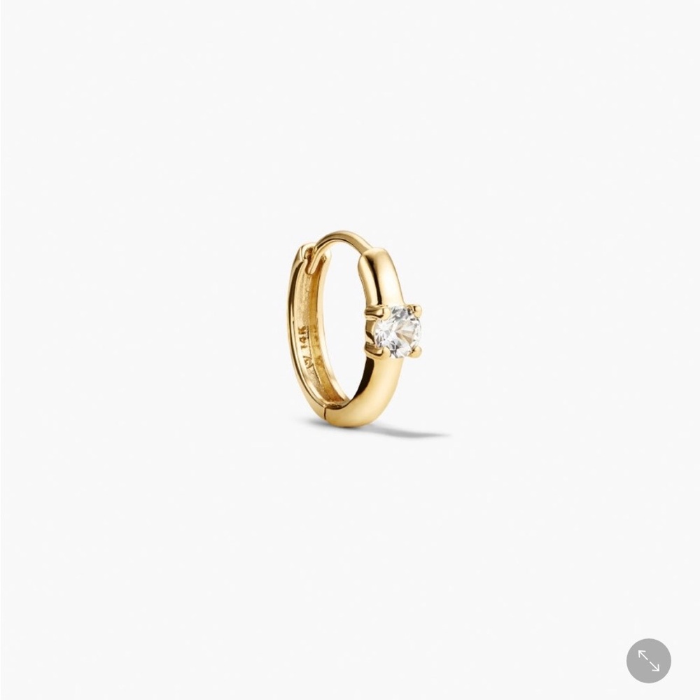 Mejuri Lab Grown White Sapphire Hoops